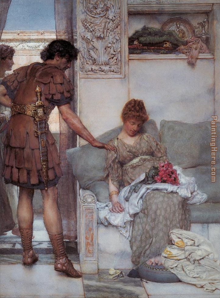 A Silent Greeting painting - Sir Lawrence Alma-Tadema A Silent Greeting art painting